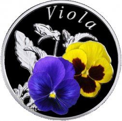 Беларусь 10 рублей 2013 год - Анютины глазки (Viola)