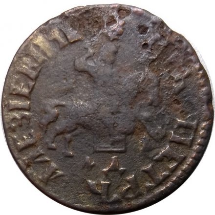 1 копейка 1705 год NД Пётр I (1699 - 1725) - F+
