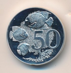 Каймановы острова 50 центов 1972 год