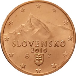 Словакия 2 евроцента 2010 год