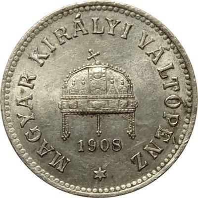 Венгрия 10 филлеров 1908 год