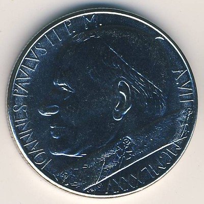 Ватикан 50 лир 1985 год