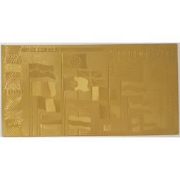 Сувенирная банкнота Евросоюз 1000 евро (золотые) - UNC