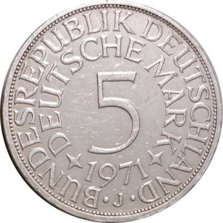 ФРГ 5 марок 1971 год (J)