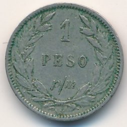 Колумбия 1 песо 1907 год