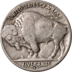США 5 центов 1936 год - Buffalo Nickel (D)