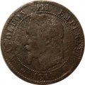 Франция 2 сантима 1861 год - Император Наполеон III (BB)