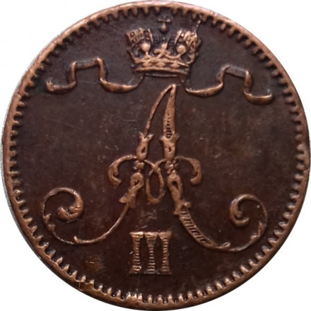 Финляндия 1 пенни 1894 год - Александр III - XF