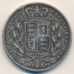 Великобритания 1 крона 1845 год