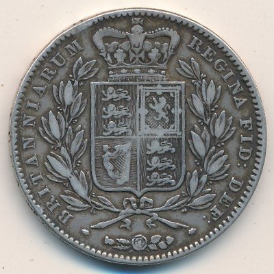 Великобритания 1 крона 1845 год