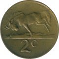 ЮАР 2 цента 1975 год