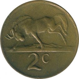 ЮАР 2 цента 1975 год