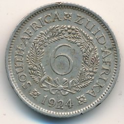 ЮАР 6 пенсов 1924 год