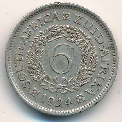 ЮАР 6 пенсов 1924 год