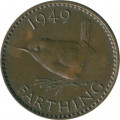 Великобритания 1 фартинг 1949 год - Крапивник