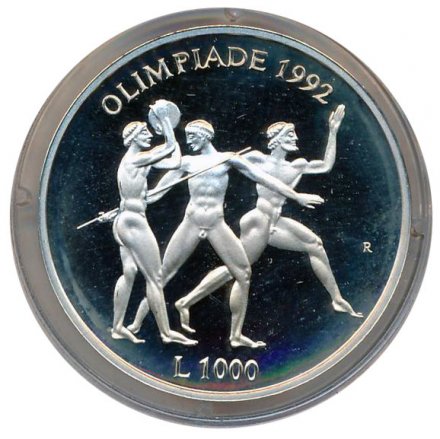 Сан-Марино 1000 лир 1992 год - Олимпиада 1992