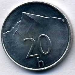 Словакия 20 гелеров 2000 год - Горный пик