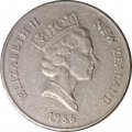 Новая Зеландия 20 центов 1986 год - Киви