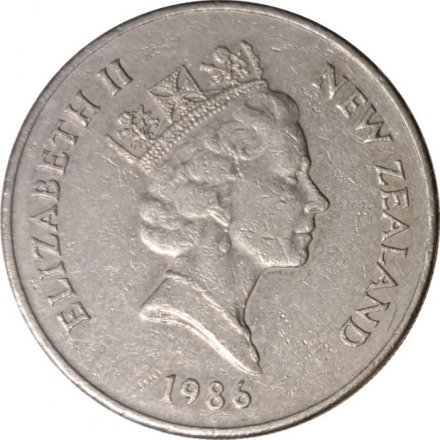 Новая Зеландия 20 центов 1986 год - Киви