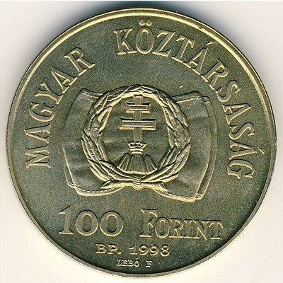 Венгрия 100 форинтов 1998 год - 150 лет Революции 1848 года