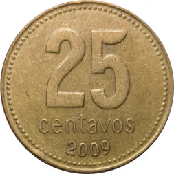 Аргентина 25 сентаво 2009 год - Ратуша Буэнос-Айреса 