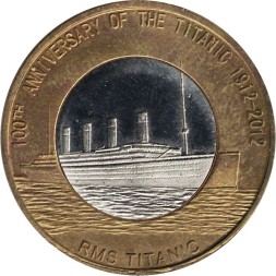 Редонда 2 доллара 2012 год - 100 лет Титанику