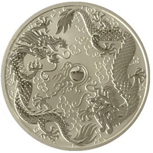 Австралия 1 доллар 2019 год - Двойной Дракон