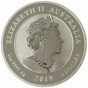 Австралия 1 доллар 2019 год - Двойной Дракон