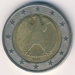 Монета Германия 2 евро 2002 год - Орёл (F)