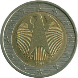 Германия 2 евро 2002 год - Орёл (F)