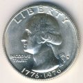 США 25 центов (1/4 доллара) 1976 год - 200 лет независимости (S) (серебро, UNC)