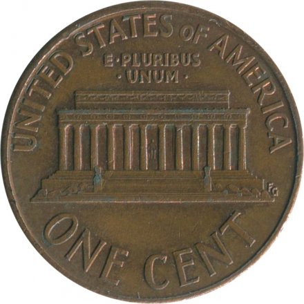 США 1 цент 1989 год - Авраам Линкольн (без отметки МД)