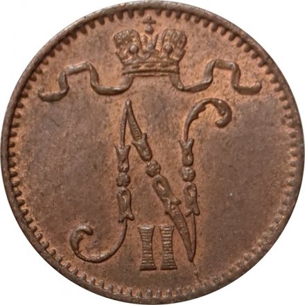 Финляндия 1 пенни 1916 год - XF