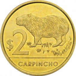 Уругвай 2 песо 2011 год - Капибара
