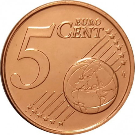 Латвия 5 евроцентов 2014 год UNC