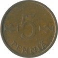 Финляндия 5 пенни 1974 год