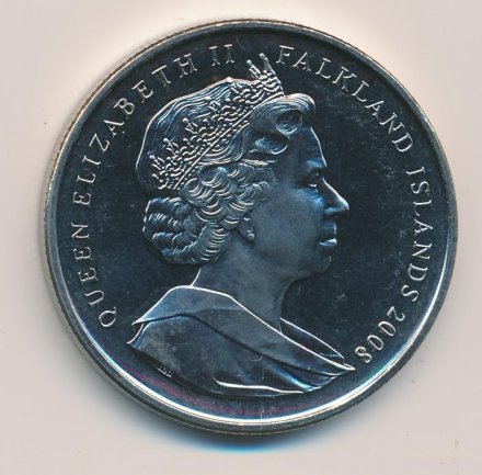 Фолклендские острова 1 крона 2008 год 90 лет авиации