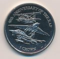 Фолклендские острова 1 крона 2008 год 90 лет авиации