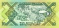 Уганда 10 шиллингов 1987 год - Герб. Антилопы. Рыбаки на лодке