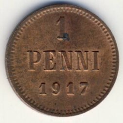 Финляндия 1 пенни 1917 год