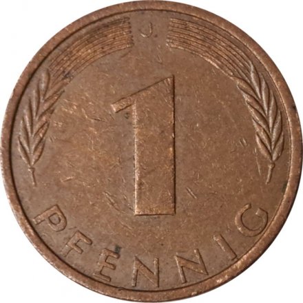 ФРГ 1 пфенниг 1972 год - J