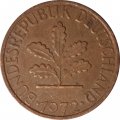 ФРГ 1 пфенниг 1972 год - J