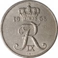Дания 10 эре 1968 год