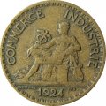 Франция 1 франк 1924 год