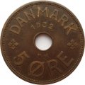 Дания 5 эре 1932 год - Король Кристиан X