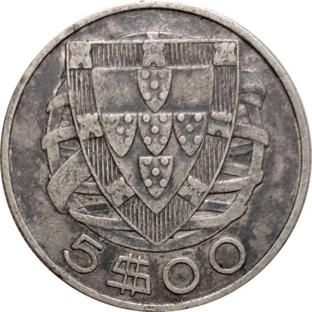 Португалия 5 эскудо 1932 год