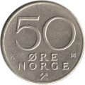 Норвегия 50 эре 1988 год