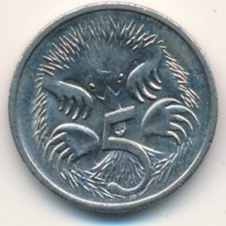 Австралия 5 центов 2004 год - Ехидна