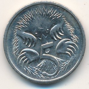 Австралия 5 центов 2004 год - Ехидна