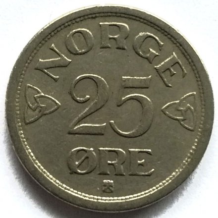 Норвегия 25 эре 1952 год